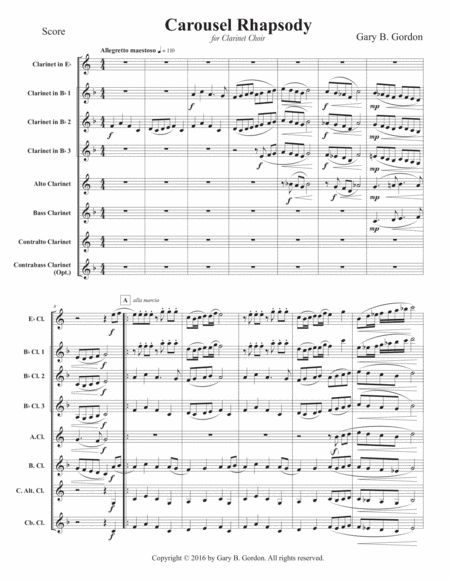 Carousel Rhapsody For Clarinet Choir Page 2
