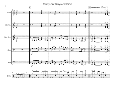 Carry On Wayward Son For Steel Band Page 2