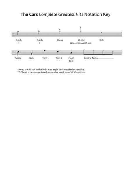 Cars The Almost Complete Greatest Hits Drum Transcription Page 2