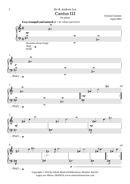 Carson Cooman Cantus Iii 2013 For Piano Page 2