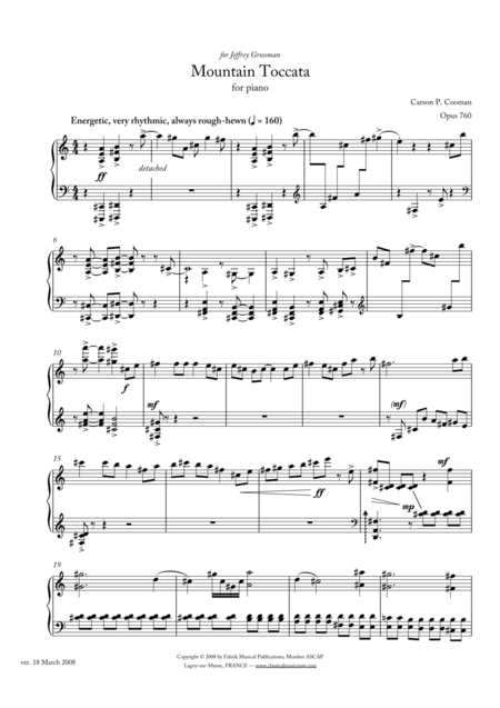 Carson Cooman Mountain Toccata For Piano Page 2