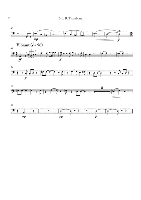 Carson Cooman Pittsburgh Rhapsody 2008 For Brass Band 3rd Bass Trombone Part Page 2