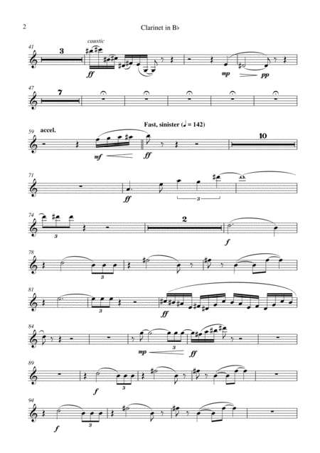 Carson Cooman Symphony No 3 Ave Maris Stella 2005 For Chamber Orchestra Bb Clarinet Part Page 2