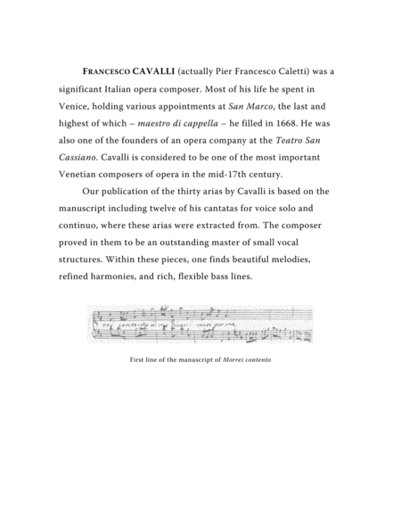 Cavalli Francesco Morrei Contento Aria From The Cantata Arranged For Voice And Piano B Minor Page 2