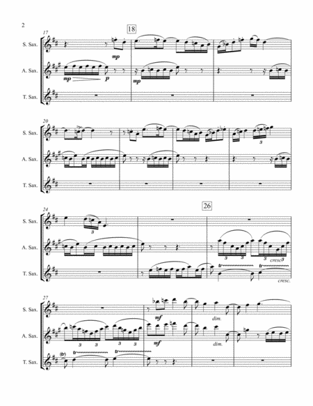 Celebration Of Flight For Saxophone Trio Page 2