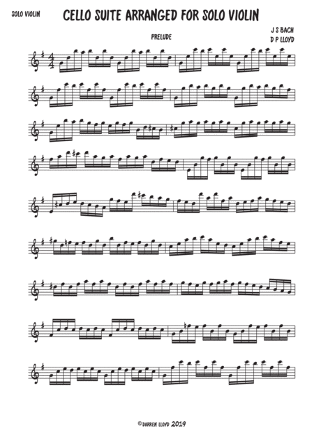 Cello Suite For Solo Violin Page 2