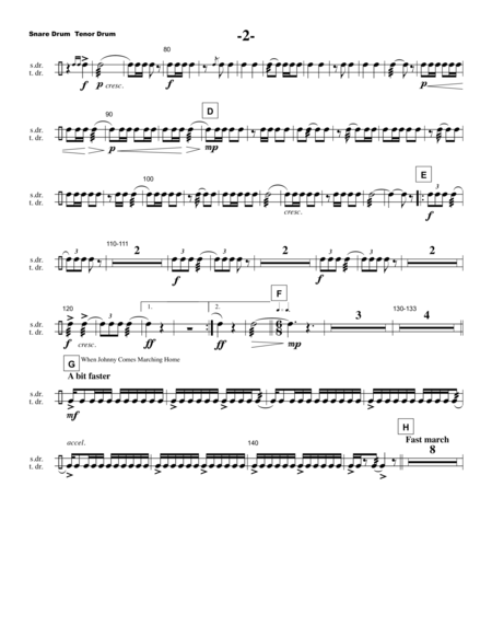 Celtic Arms Snare Tenor Drum Parts Page 2