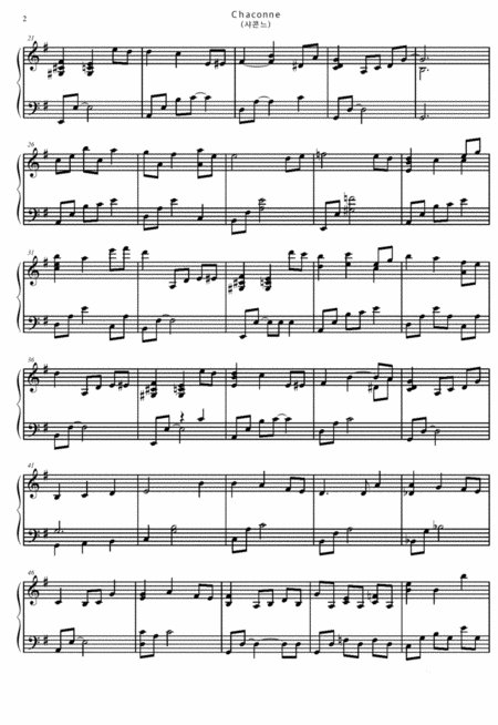 Chaconne Yiruma Original Key Page 2