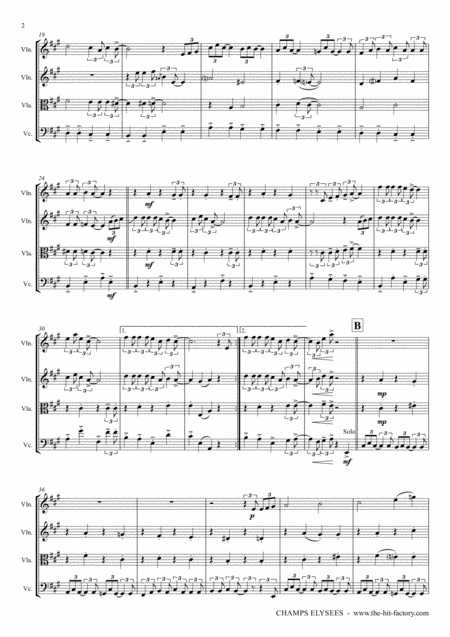 Champs Elysees Zaz String Quartet Page 2