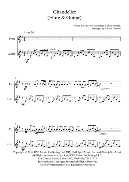 Chandelier Flute Guitar Page 2