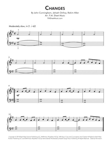 Changes Late Beginner Piano Page 2