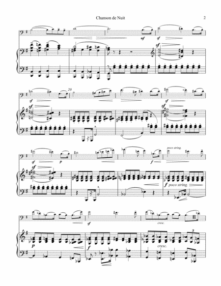 Chanson De Nuit For Cello And Piano Page 2