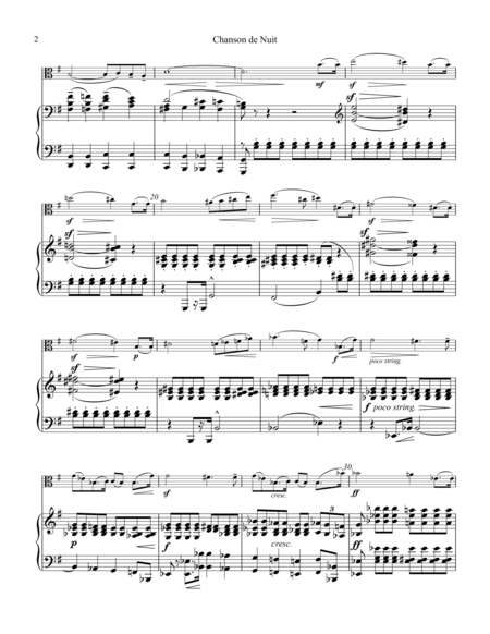 Chanson De Nuit For Viola And Piano Page 2