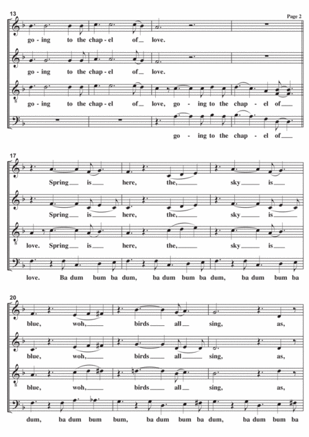 Chapel Of Love A Cappella Page 2