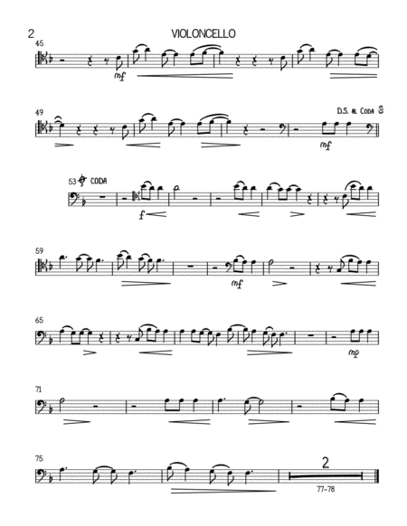 Chasing Cars Cello And Piano Page 2