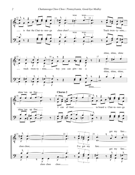 Chattanooga Choo Choo Pennsylvania Goodbye Medley Page 2