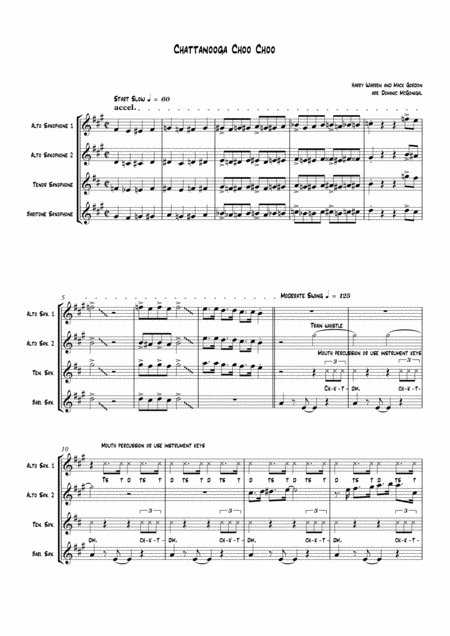 Chattanooga Choo Choo Sax Quartet Aatbar Page 2