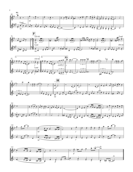 Cheek To Cheek Flute Clarinet Duet 1930s Style Page 2