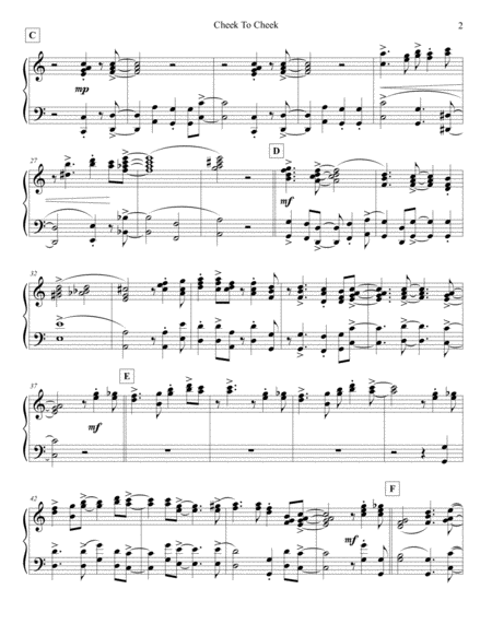 Cheek To Cheek Strings Electric Piano Page 2