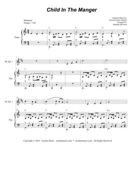 Child In The Manger Duet For Bb Trumpet Page 2