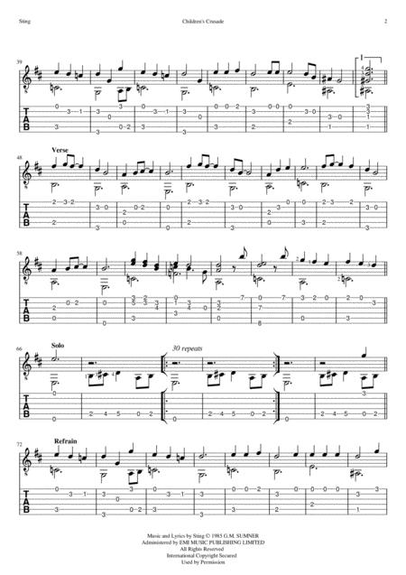 Childrens Crusade Standard Notation And Tab Page 2