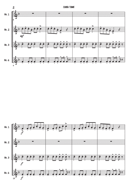 China Town French Horn Quartet Page 2