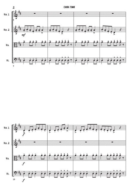 China Town String Quartet Page 2