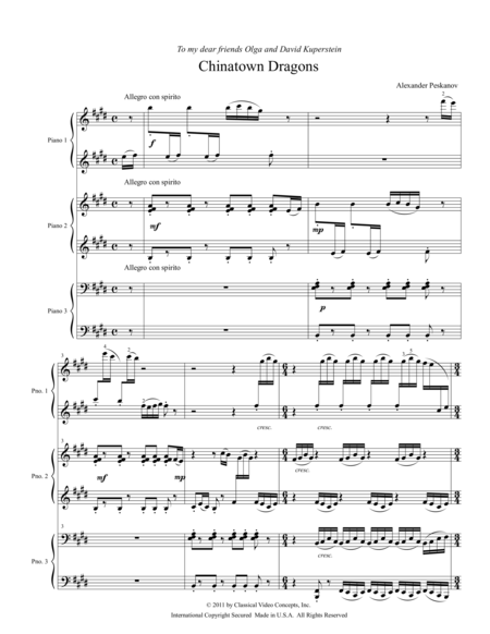 Chinatown Dragons Piano Trio 1 Piano 6 Hands Page 2