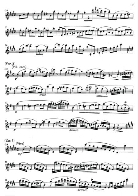 Chopin Variations In E For Flute And Piano B9 Flute Solo Page 2