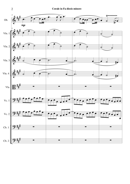 Choral In F Sharp Minor For Oboe And String Orchestra Page 2