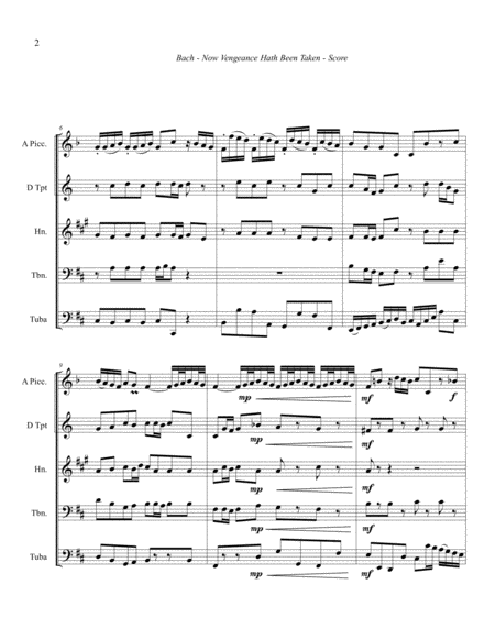 Choral No 64 From Christmas Oratorio Bwv 248 For Brass Quintet Page 2