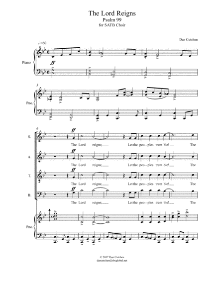 Choral The Lord Reigns Psalm 99 Satb Choir Page 2