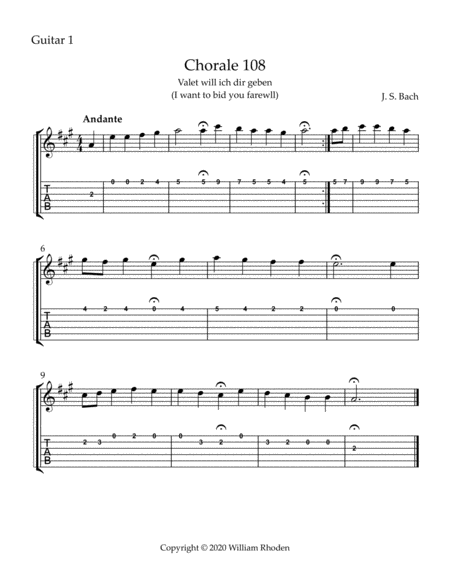 Chorale 108 Valet Will Ich Dir Geben Page 2