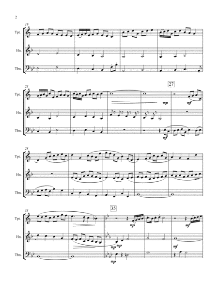 Chorale Prelude On Christ The Lord Is Risen Today For Brass Trio Page 2