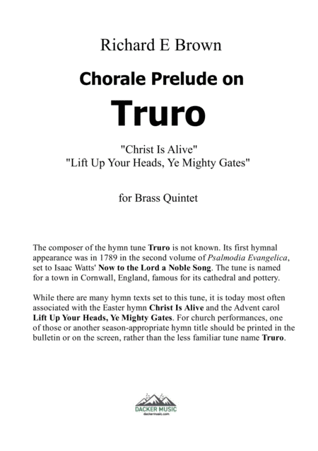 Chorale Prelude On Truro Brass Quintet Page 2