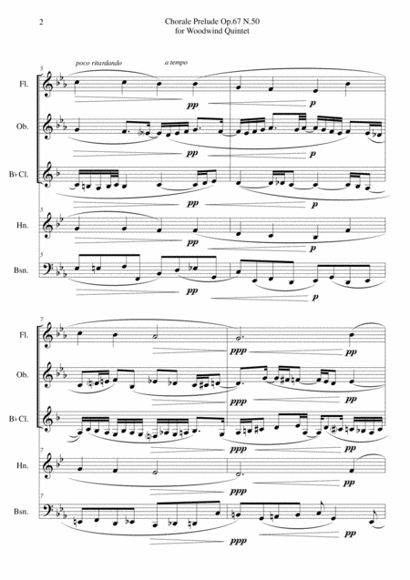 Chorale Prelude Op 67 N 50 For Woodwind Quintet Page 2