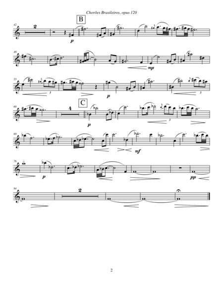 Chores Brasileiros Opus 120 2007 Alto Sax Part Page 2