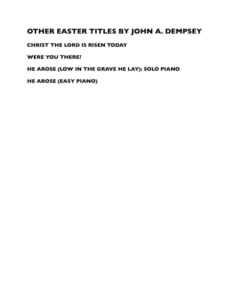 Christ Arose Nocturne Piano Solo Page 2