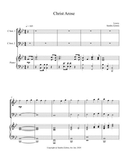 Christ Arose Treble And Bass C Instrument Duet Page 2