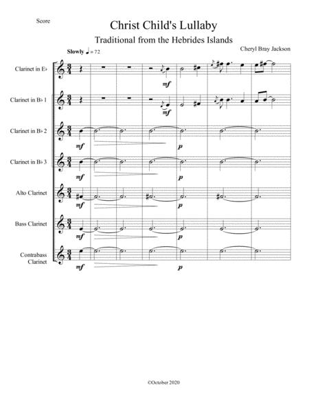 Christ Child Lullaby For Clarinet Choir Page 2