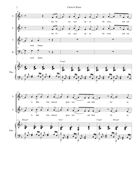 Christ Is Risen For Vocal Quartet Satb Page 2