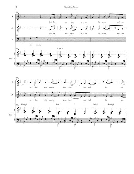 Christ Is Risen For Vocal Trio Sab Page 2