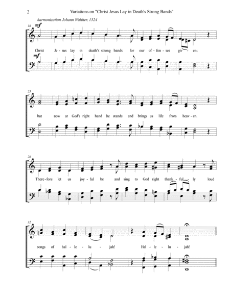 Christ Jesus Lay In Deaths Strong Bands Satb Page 2