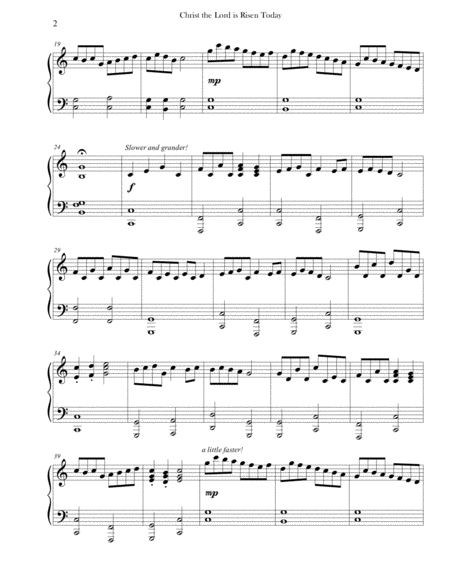 Christ The Lord Is Risen Today Advanced Piano Page 2