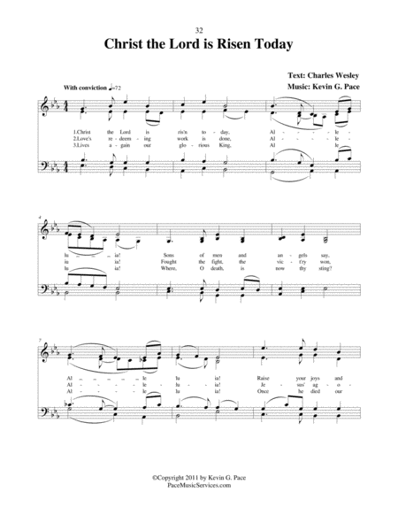 Christ The Lord Is Risen Today An Original Hymn For Satb Voices Page 2