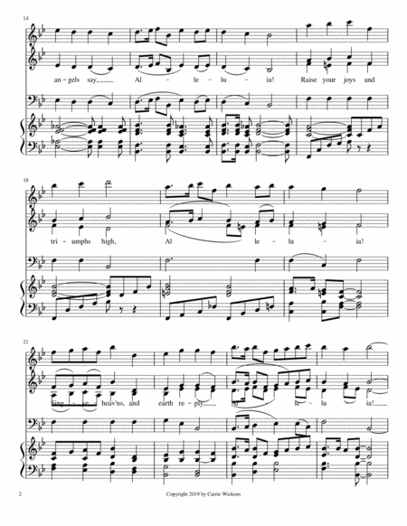 Christ The Lord Is Risen Today Sab With Optional Flute Page 2