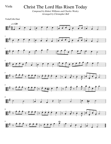 Christ The Lord Is Risen Today Viola Cello Duet Page 2