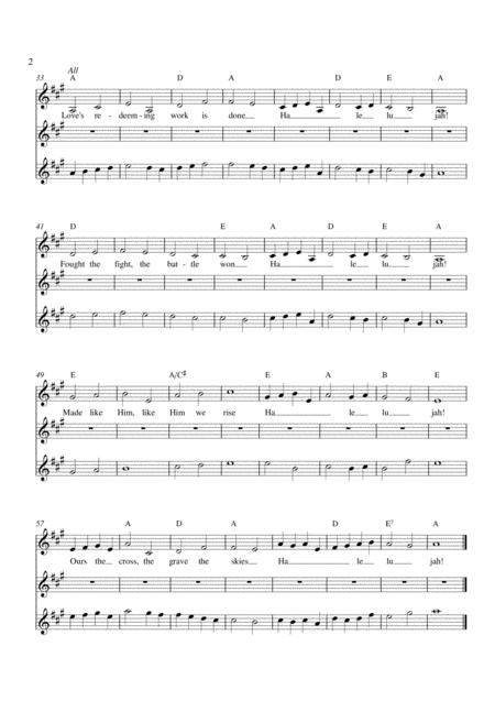 Christ The Lord Is Risen Today Voice Guitar Flute Violin Page 2