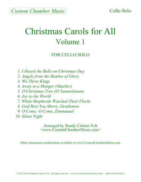 Christmas Carols For All Volume 1 For Cello Solo Page 2