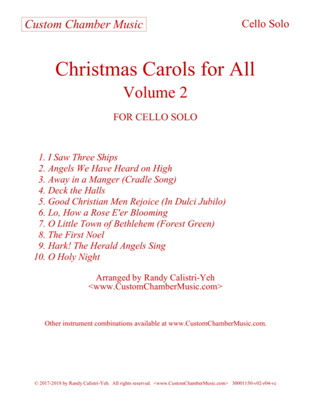 Christmas Carols For All Volume 2 For Cello Solo Page 2